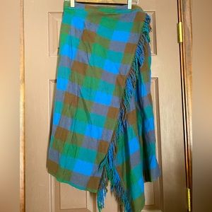 Anthropologie • Checkered Tartan Midi Skirt • Size S